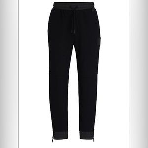 🆕 BOSS Stretch-Cotton Track Pants With Logo Patch